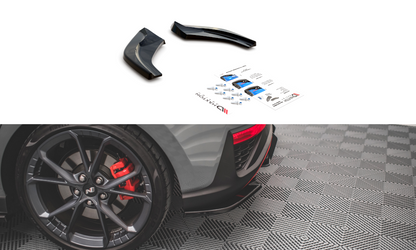 Heck Ansatz Flaps Diffusor V.2 für Hyundai I30 N Hatchback Mk3 Facelift schwarz matt