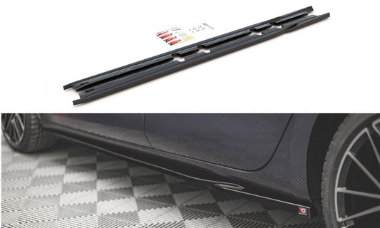 Seitenschweller Ansatz für V.1 für Seat Leon FR Mk4 / Cupra Leon  Carbon Look