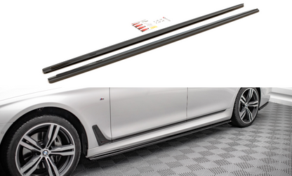Seitenschweller Ansatz für BMW 7 Lang M-Paket G12 Carbon Look