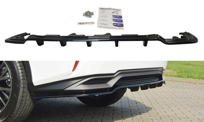 Mittlerer Diffusor Heck Ansatz für Lexus RX Mk4 H DTM LOOK schwarz Hochglanz