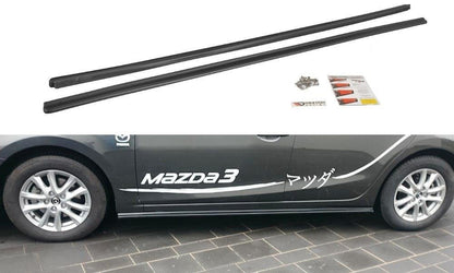 Seitenschweller Ansatz für Mazda 3 BN (Mk3) Facelift Carbon Look