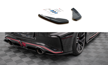 Heck Ansatz Flaps Diffusor für Nissan 370Z Nismo Facelift Carbon Look