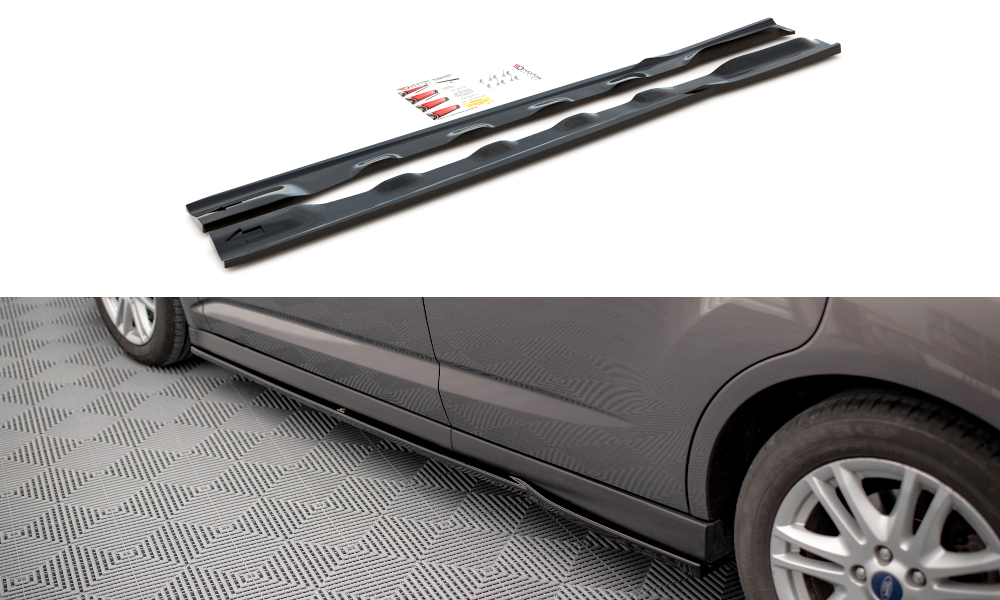 Seitenschweller Ansatz für Ford C-Max Mk2 schwarz matt