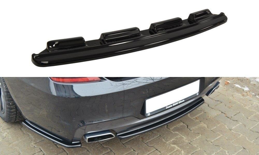 Mittlerer Diffusor Heck Ansatz für BMW 6er Gran Coupé M Paket  schwarz Hochglanz