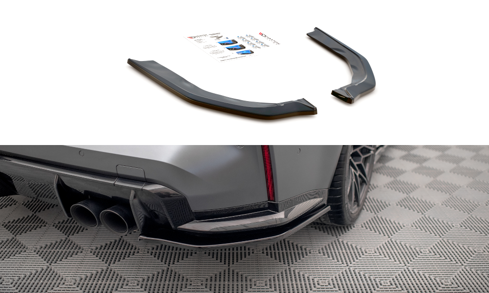 Heck Ansatz Flaps Diffusor V.2 für BMW M3 G80 schwarz matt