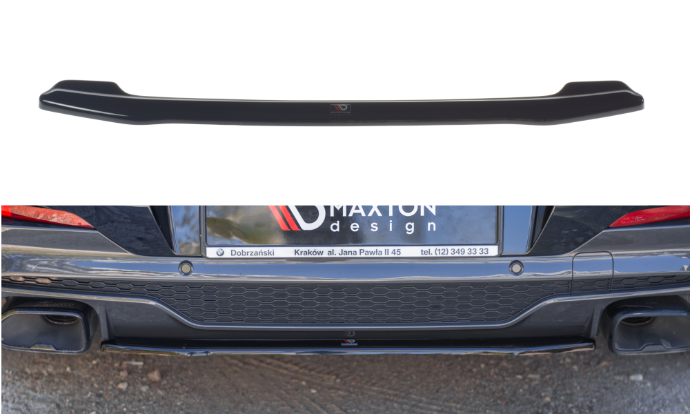 Mittlerer Diffusor Heck Ansatz für BMW X4 M-Paket G02 schwarz matt
