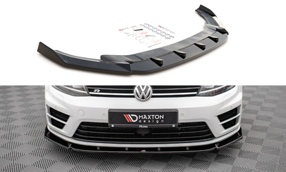 Front Ansatz V.4 für Volkswagen Golf R Mk7 schwarz matt