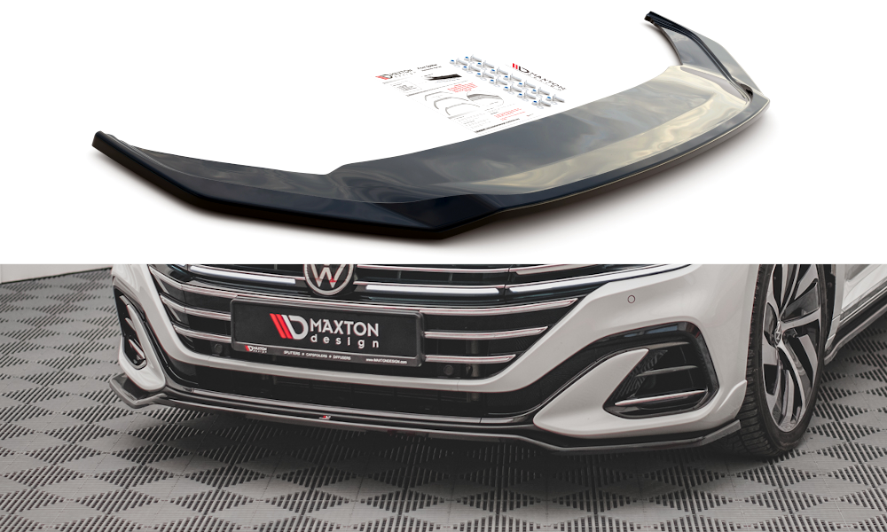 Front Ansatz V.3 für Volkswagen Arteon R-Line Facelift schwarz Hochglanz