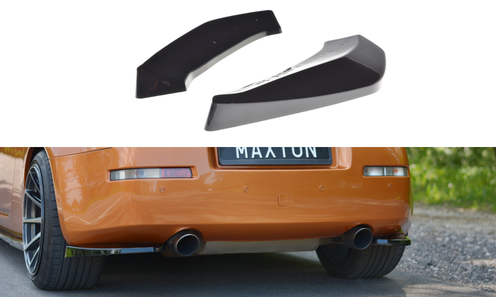 Heck Ansatz Flaps Diffusor für NISSAN 350Z schwarz matt