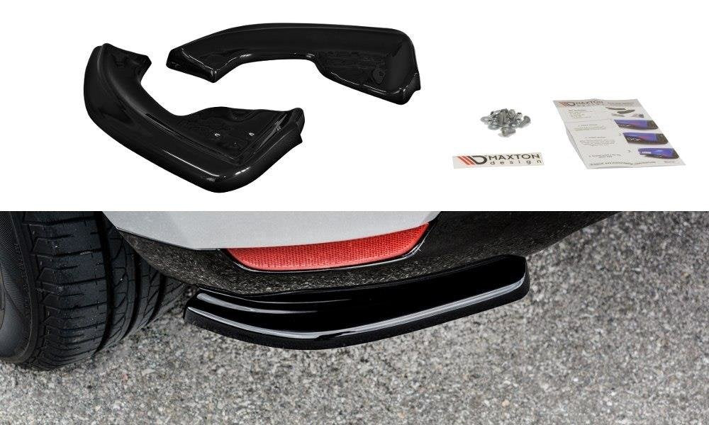 Heck Ansatz Flaps Diffusor für Renault Clio Mk4 Carbon Look