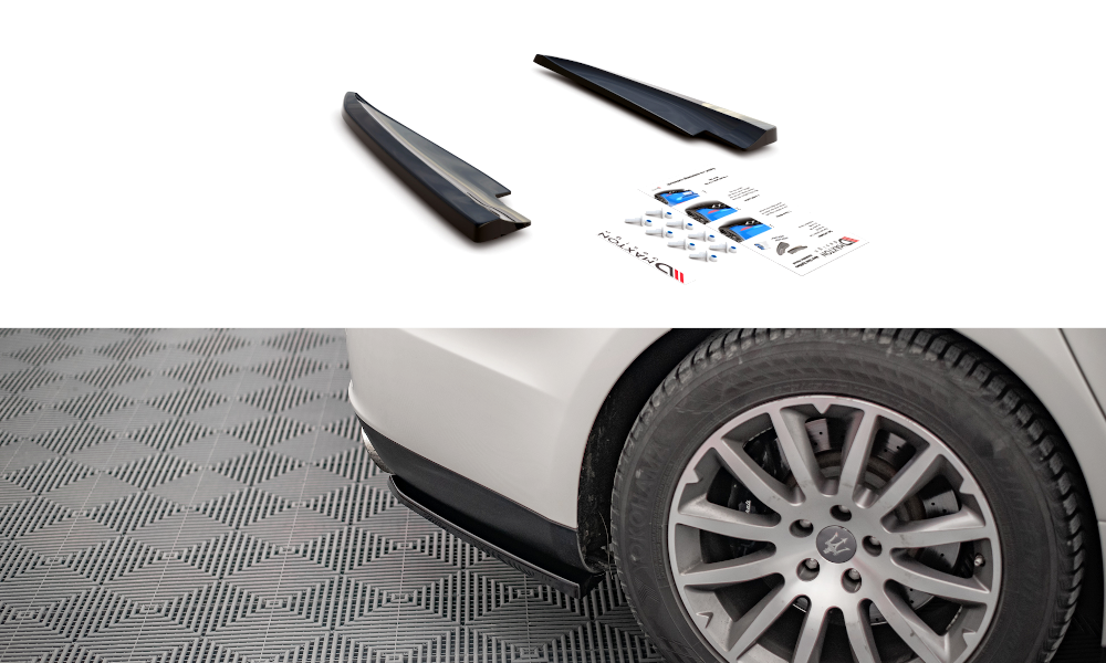 Heck Ansatz Flaps Diffusor für Maserati Ghibli Mk3 Carbon Look