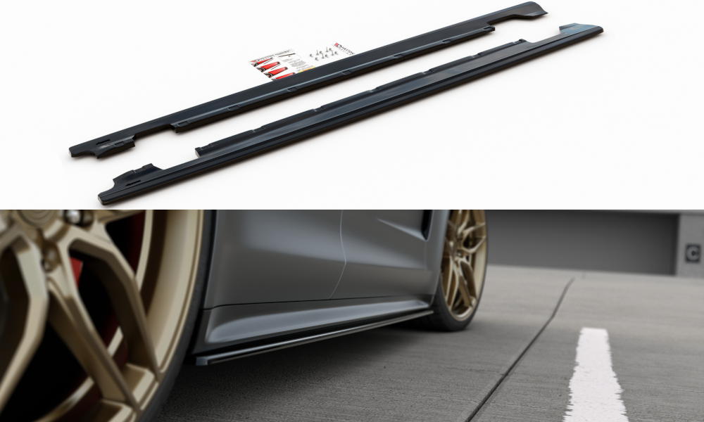 Seitenschweller Ansatz für Porsche Panamera GTS 971 Carbon Look