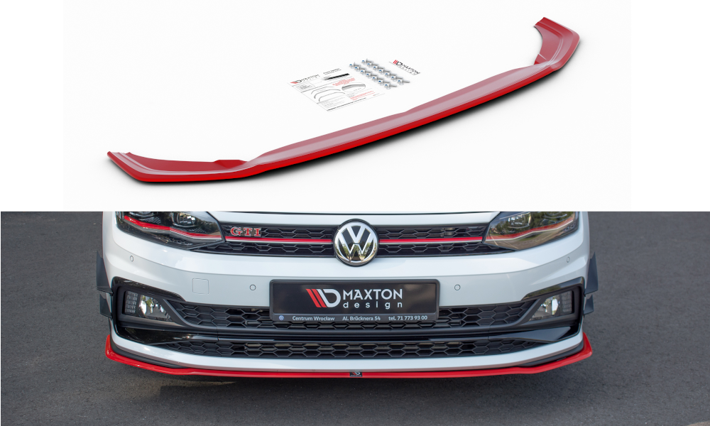 Front Ansatz V.2 für VW POLO MK6 GTI schwarz matt