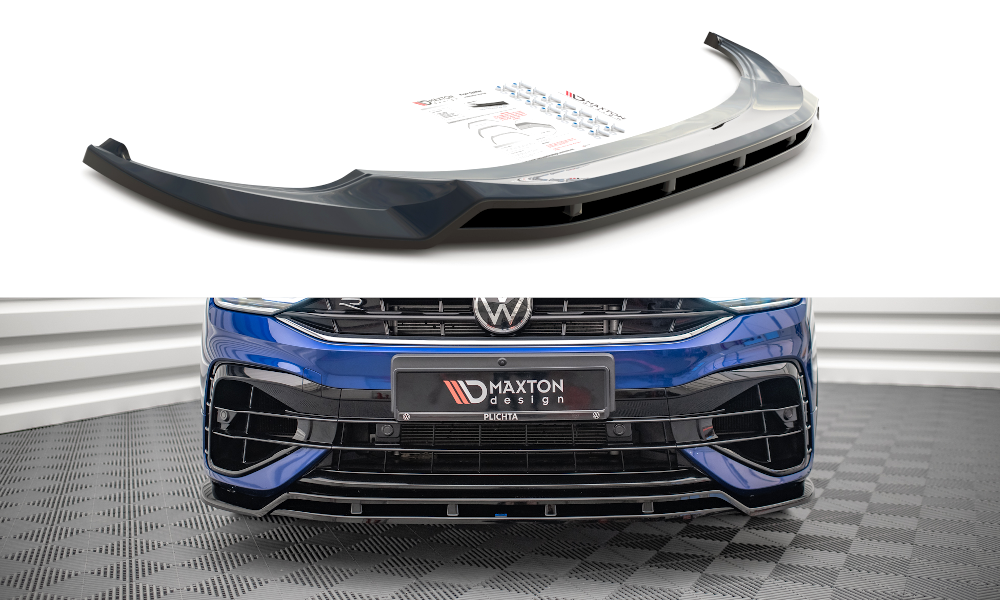 Front Ansatz V.1 für Volkswagen Tiguan R / R-Line Mk2 Facelift schwarz matt