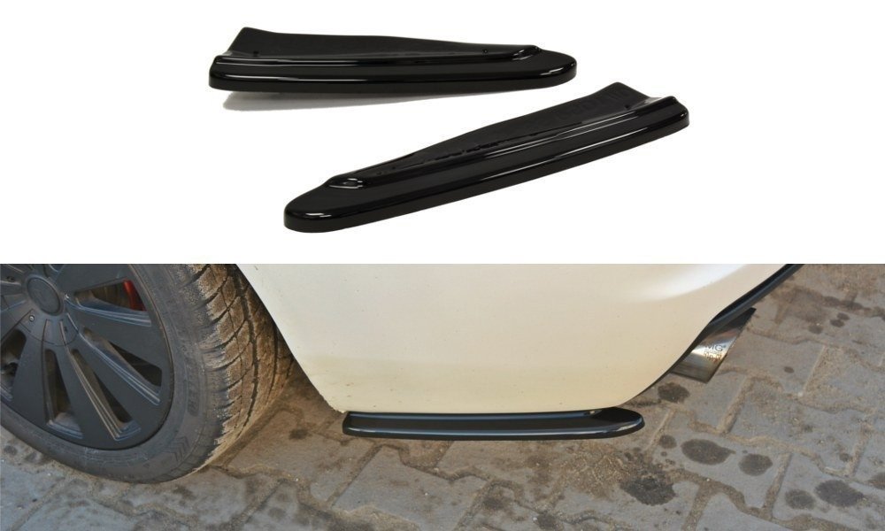 Heck Ansatz Flaps Diffusor für Chevrolet Camaro V SS - US, EU Version vor Facelift schwarz matt