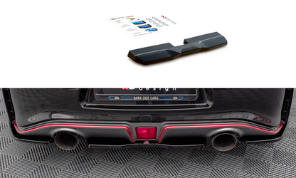 Mittlerer Diffusor Heck Ansatz für Nissan 370Z Nismo Facelift Carbon Look