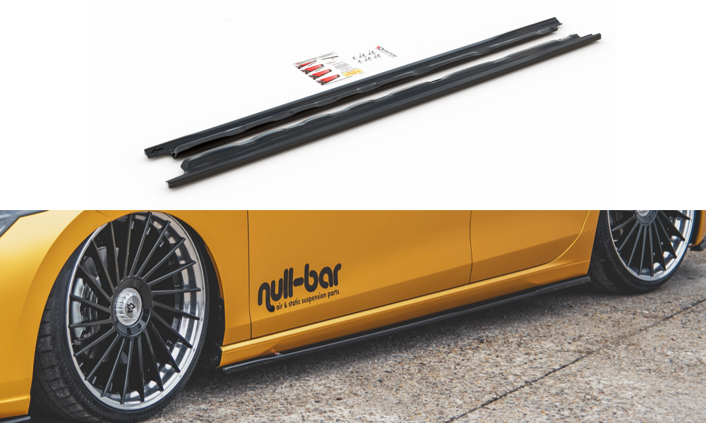 Seitenschweller Ansatz für V.1 für VW Golf 8 schwarz matt