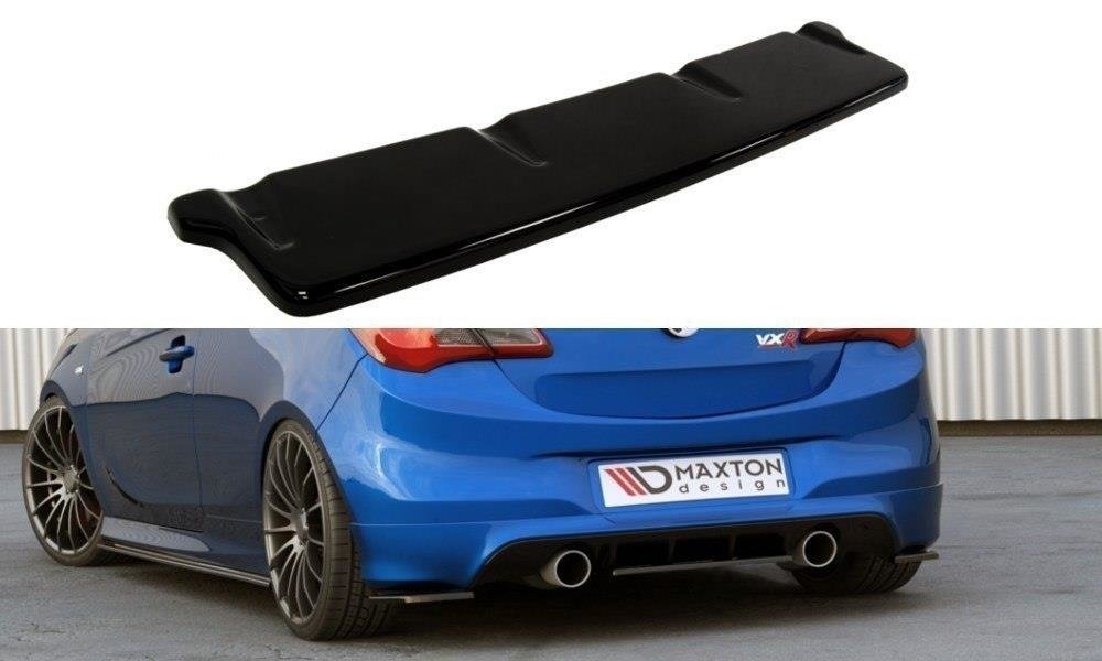 Mittlerer Diffusor Heck Ansatz für OPEL CORSA E OPC / VXR schwarz matt