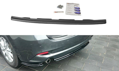 Mittlerer Diffusor Heck Ansatz für Mazda 3 BN (Mk3) Facelift  schwarz matt