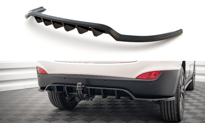 Mittlerer Diffusor Heck Ansatz DTM Look für Hyundai ix35 Mk1 schwarz matt