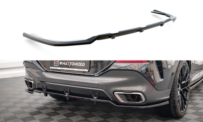 Mittlerer Diffusor Heck Ansatz DTM Look für V.2 BMW X6 M-Paket G06 schwarz Hochglanz