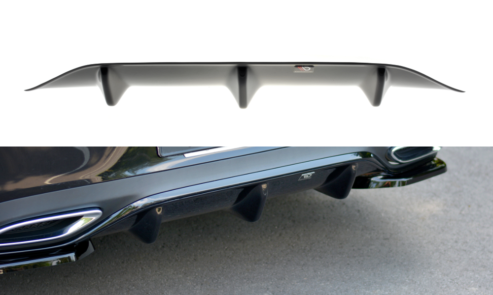 Diffusor Heck Ansatz für Mercedes-Benz E-Klasse W213 Coupe (C238) AMG-Line Carbon Look
