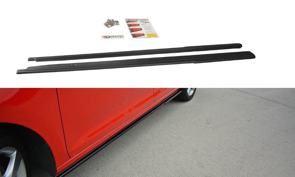 Seitenschweller Ansatz für Skoda Rapid  schwarz matt