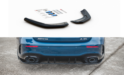Heck Ansatz Flaps Diffusor für Mercedes A35 AMG Hatchback W177  schwarz matt