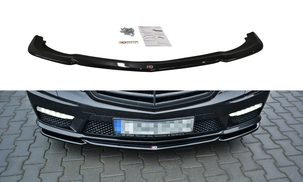 Front Ansatz V.1 für Mercedes E63 AMG W212  schwarz Hochglanz