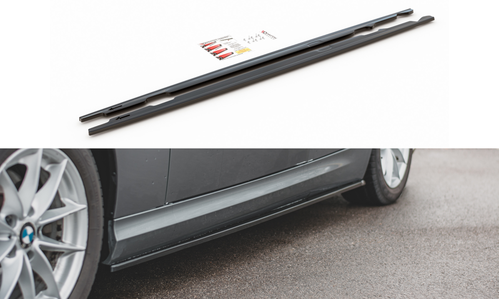Seitenschweller Ansatz für BMW 3er E90/E91 Facelift schwarz matt