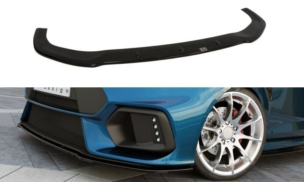 Front Ansatz für (Focus RS Look Stoßstange) Ford Fiesta Mk7 FL  schwarz Hochglanz