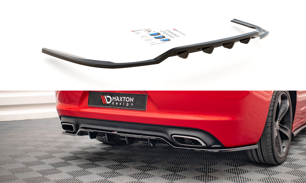 Mittlerer Diffusor Heck Ansatz DTM Look für Dodge Charger RT Mk7 Facelift Carbon Look