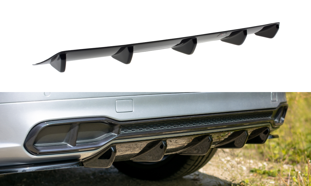Diffusor Heck Ansatz für Audi SQ5/Q5 S-line MkII schwarz matt