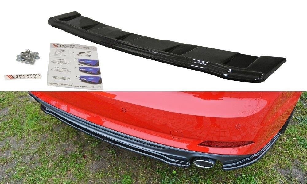 Mittlerer Diffusor Heck Ansatz für Audi A5 S-Line F5 Coupe / Sportback  schwarz matt