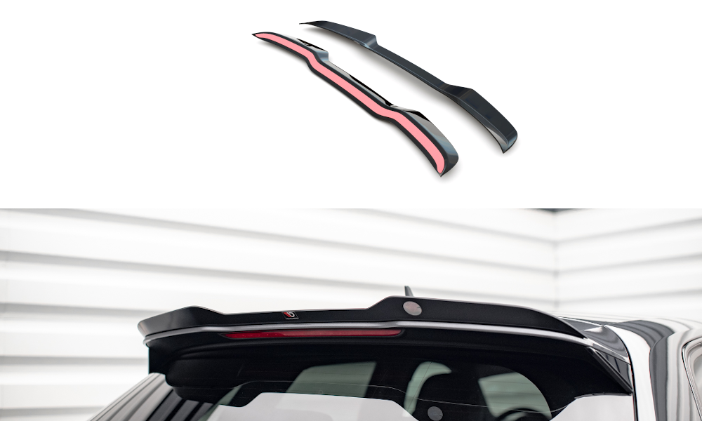 Spoiler CAP für Audi S3 Sportback 8V Facelift schwarz Hochglanz
