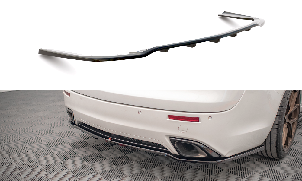 Mittlerer Diffusor Heck Ansatz DTM Look für Opel Insignia OPC Mk1 schwarz Hochglanz