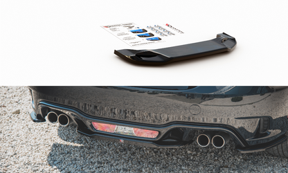 Mittlerer Diffusor Heck Ansatz für Fiat 124 Spider Abarth schwarz matt