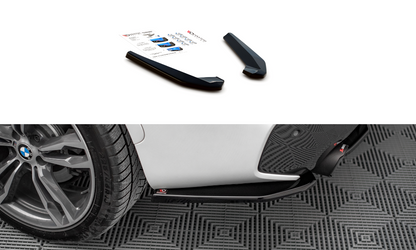Heck Ansatz Flaps Diffusor für BMW X1 M-Paket F48 schwarz Hochglanz