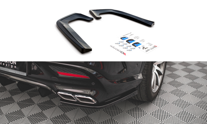 Heck Ansatz Flaps Diffusor V.2 für Mercedes-Benz GLE Coupe 63 AMG C292 schwarz matt