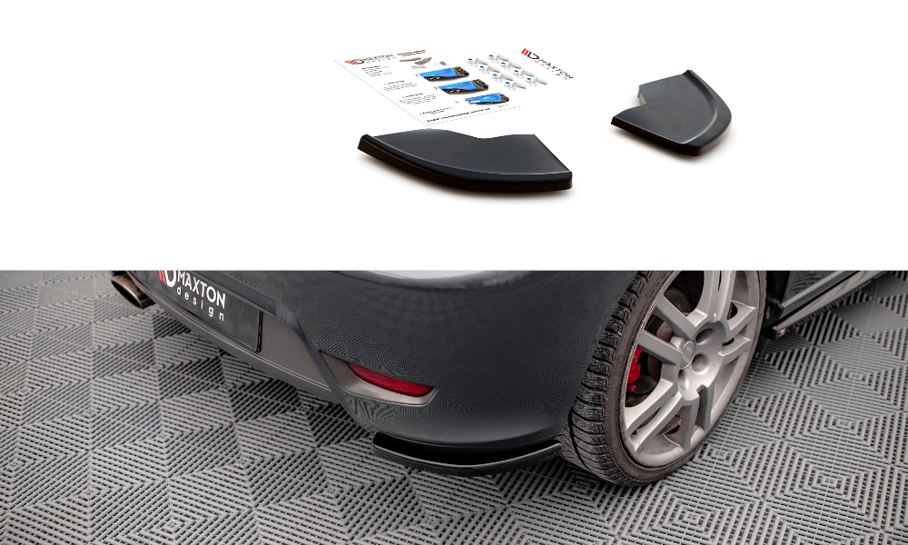 Heck Ansatz Flaps Diffusor für Seat Ibiza Cupra Mk3 Carbon Look