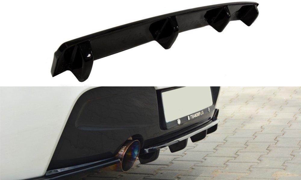 Mittlerer Diffusor Heck Ansatz für BMW 1er F20/F21 M-Power im DTM LOOK Carbon Look