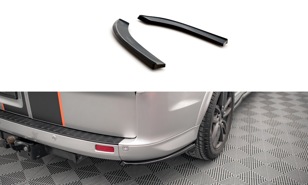 Heck Ansatz Flaps Diffusor für Ford Transit Custom ST-Line Mk1 Facelift schwarz matt