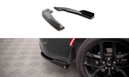 Heck Ansatz Flaps Diffusor für Dodge Charger SRT Mk7 Facelift schwarz Hochglanz