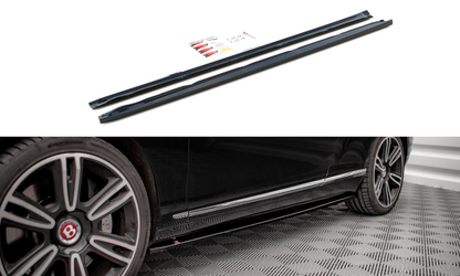 Seitenschweller Ansatz für Bentley Continental GT V8 S Mk2 schwarz Hochglanz