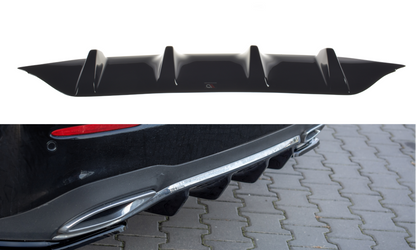 Diffusor Heck Ansatz für Mercedes-Benz E43 AMG / AMG-Line W213 schwarz Hochglanz
