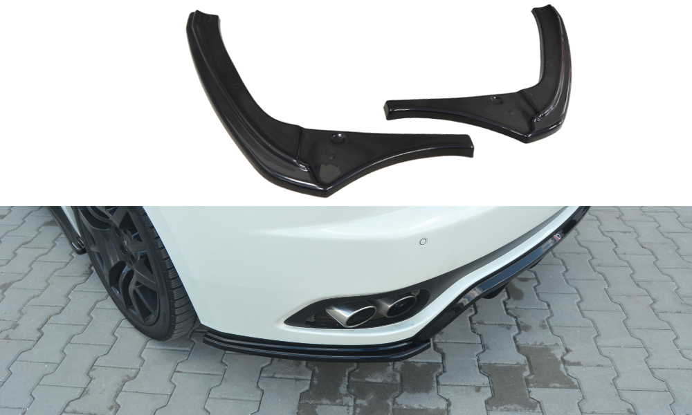 Heck Ansatz Flaps Diffusor V.2 für MASERATI GRANTURISMO 2007-2011 schwarz matt