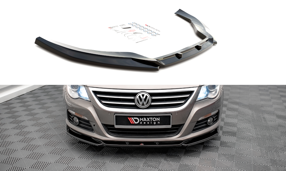 Front Ansatz V.4 für Volkswagen Passat CC schwarz Hochglanz