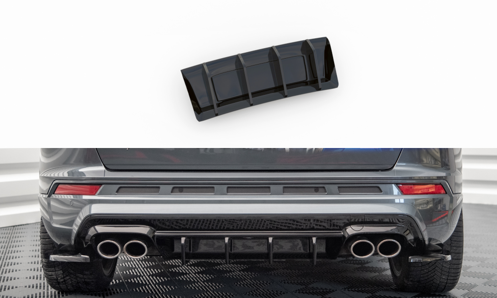 Diffusor Heck Ansatz für Cupra Ateca schwarz matt