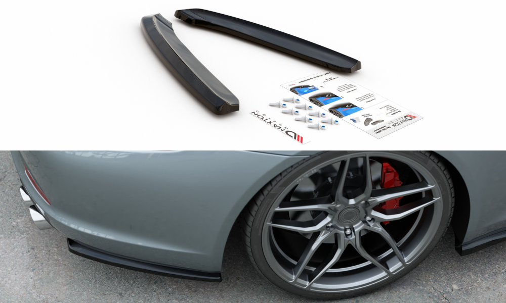 Heck Ansatz Flaps Diffusor für Porsche 911 Carrera 991 Carbon Look