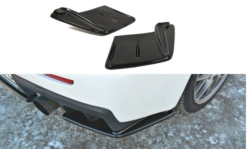 Heck Ansatz Flaps Diffusor für Mitsubishi Lancer Evo X Carbon Look